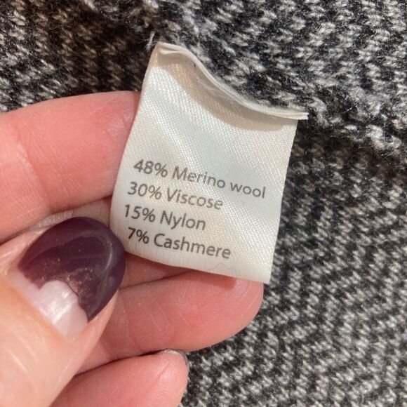 Bendetta‎ B Cardigan Women's Sz M Grey Made in Italy Soft Wool Blend Herringbone - Picture 11 of 12
